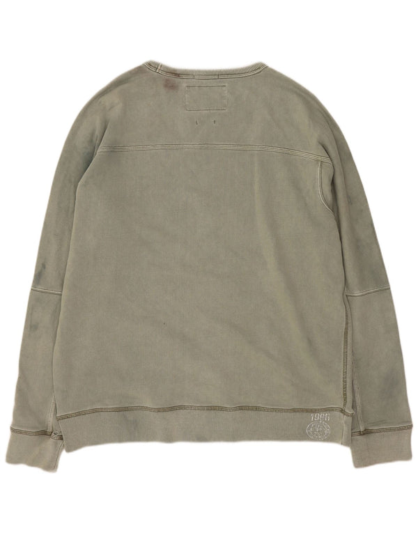 Fat Face Mens Graphic Sweatshirt Jumper Large Khaki Cotton