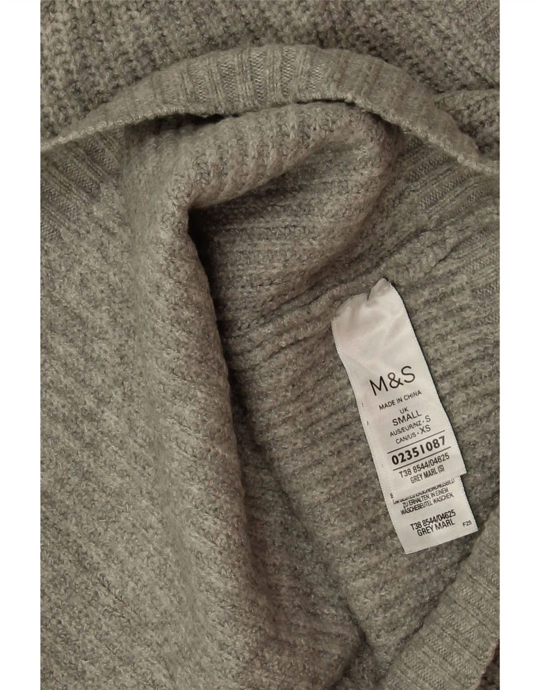 Marks & Spencer Womens Crop Vest Tank Top UK 10 Small Grey Polyester