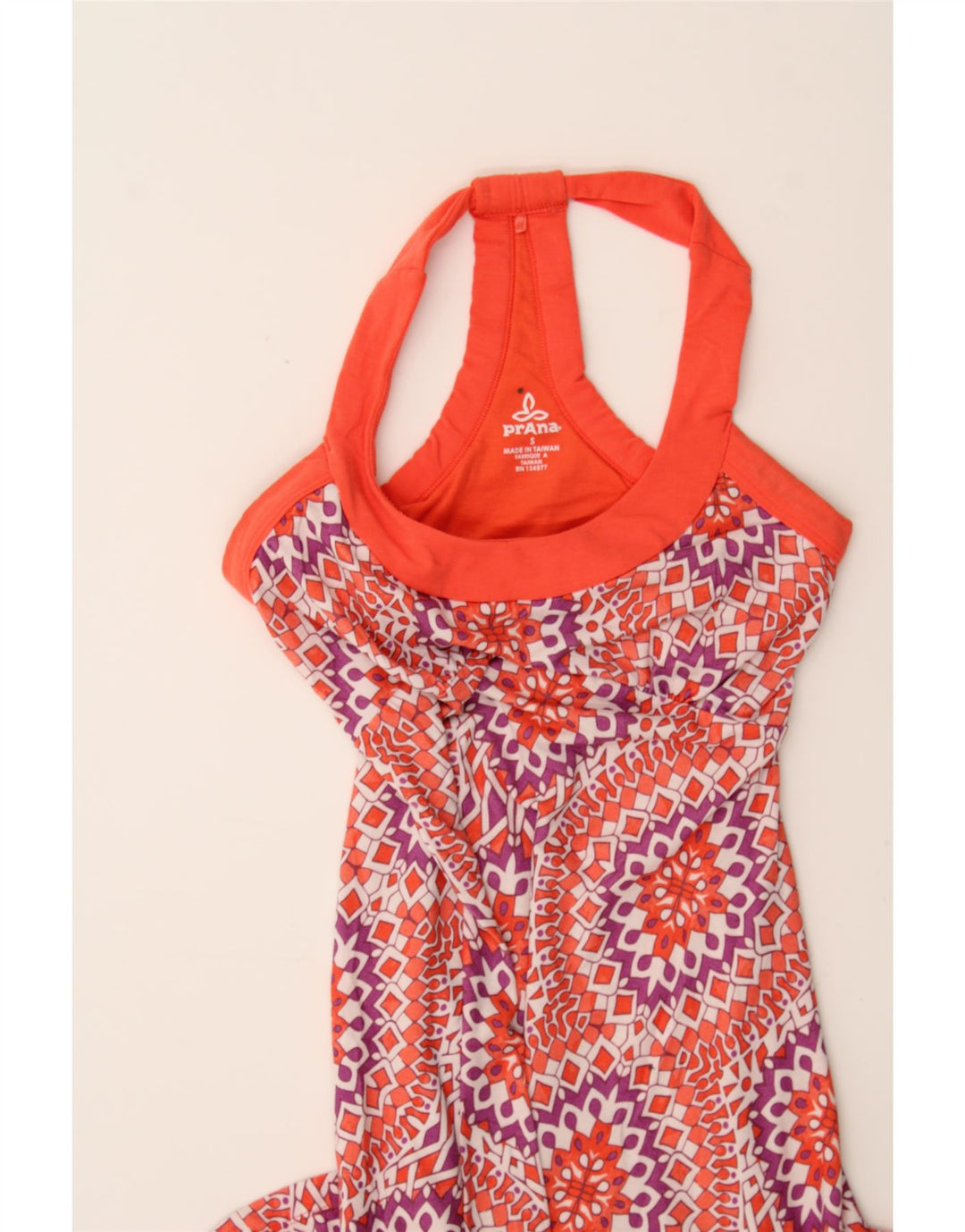 PRANA Womens Halter Dress UK 8 Small Red Paisley Vintage Prana and Second-Hand Prana from Messina Hembry 