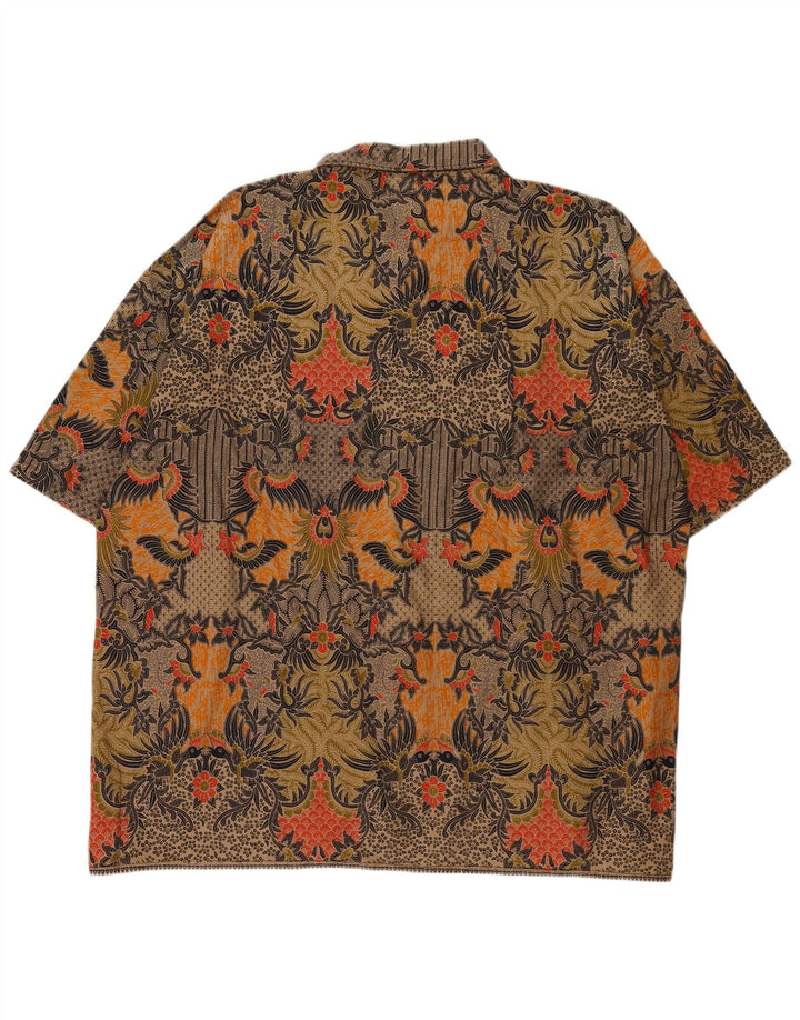 Alit Astika Mens Abstract Pattern Short Sleeve Shirt 5XL Multicoloured