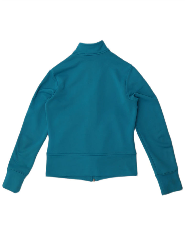 Adidas Womens Tracksuit Top Jacket UK 8 Small Blue Polyester