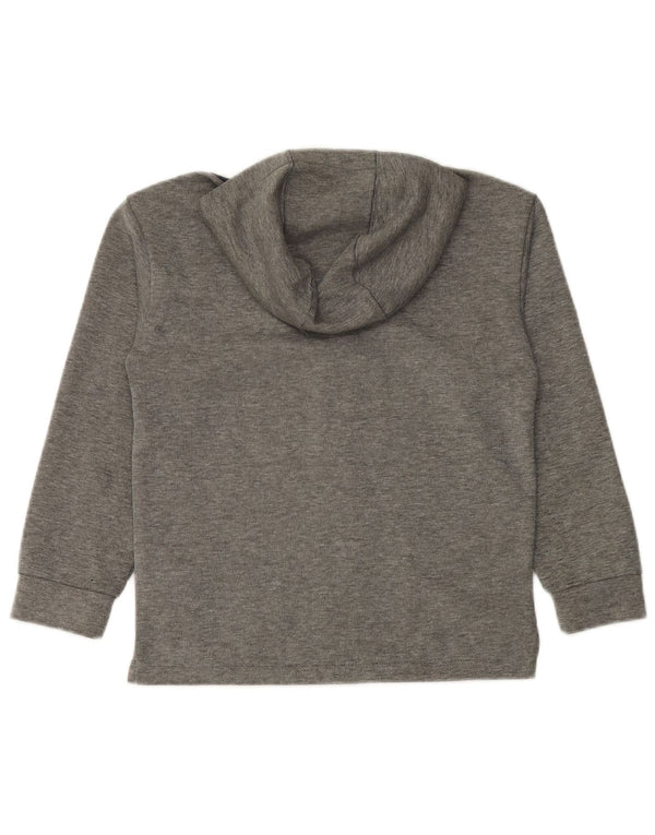 PUMA Boys Graphic Zip Hoodie Sweater 9-10 Years Grey Colourblock Polyester