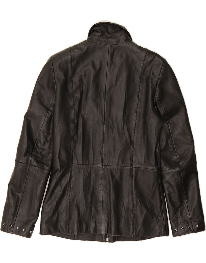 CONBIPEL Womens Leather Jacket IT 44 Medium Black Leather Vintage Conbipel and Second-Hand Conbipel from Messina Hembry 