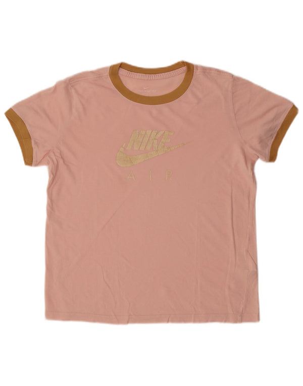NIKE Girls Graphic T-Shirt Top 13-14 Years XL Pink Cotton