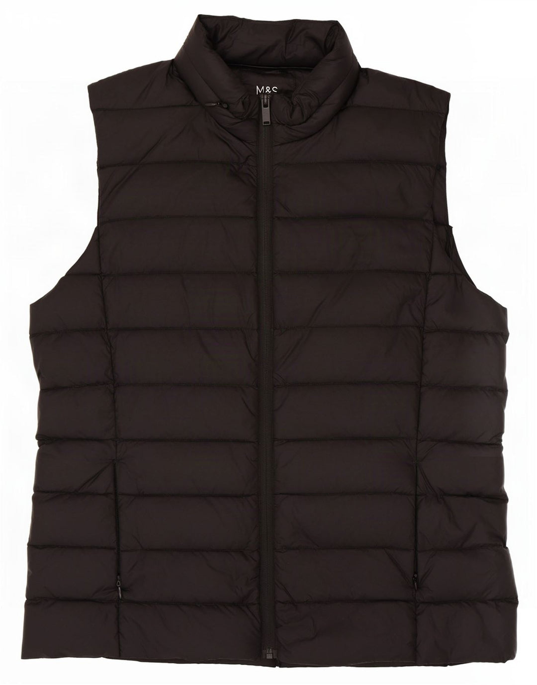 Marks & Spencer Womens Padded Gilet UK 14 Medium Black Polyamide