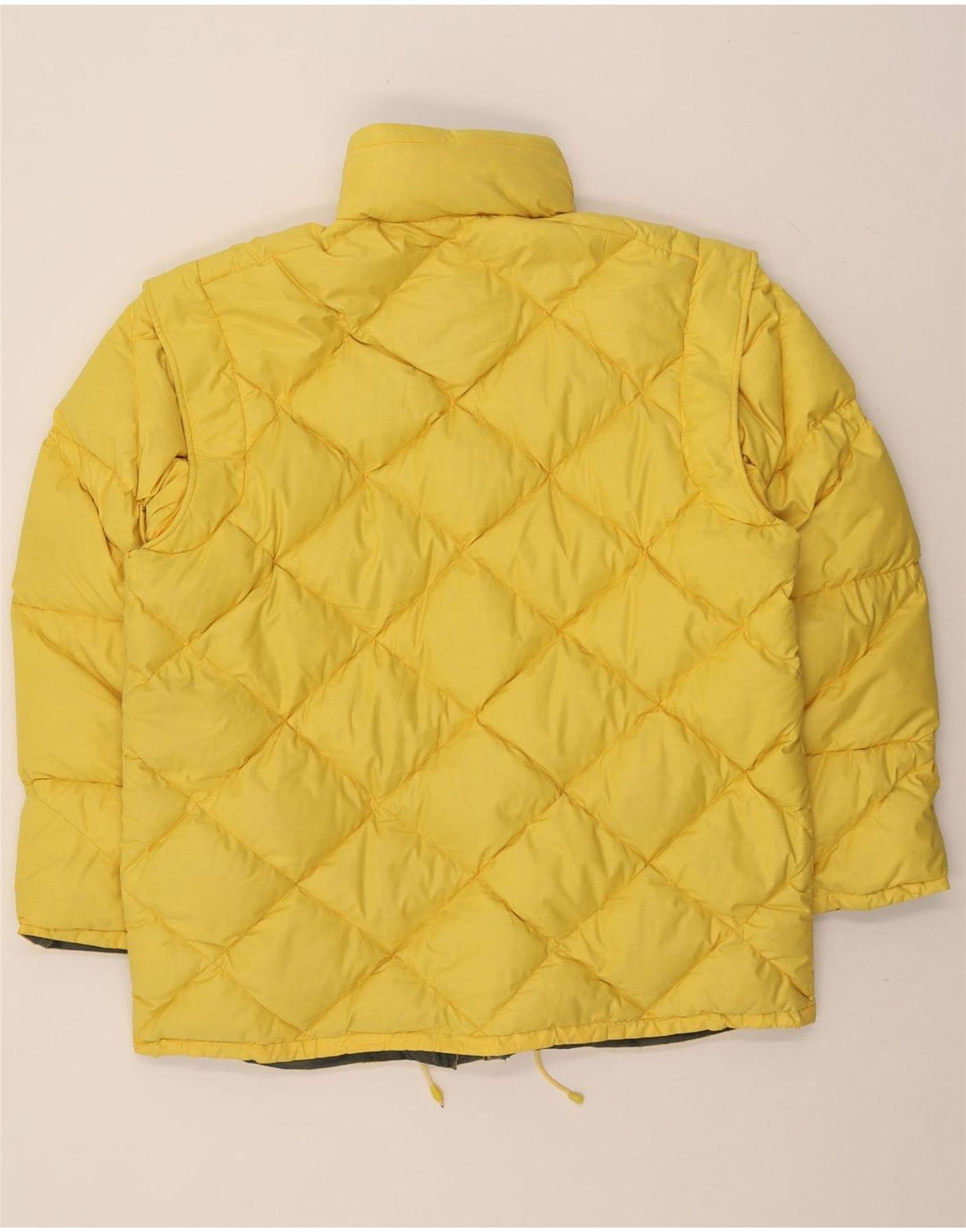 DOLOMITE Mens Hooded Reversible Padded Jacket UK 38 Medium Yellow