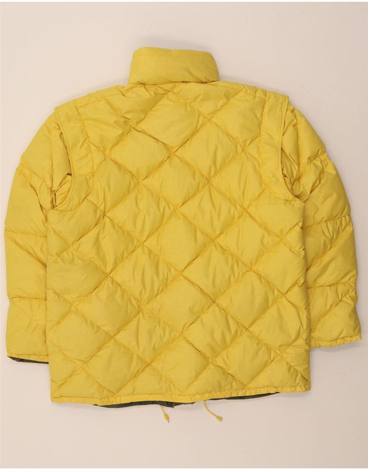 DOLOMITE Mens Hooded Reversible Padded Jacket UK 38 Medium Yellow