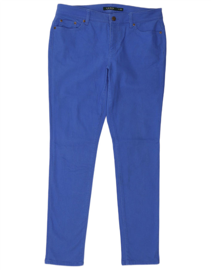 RALPH LAUREN Womens Slim Jeans US 12 Large W34 L32 Blue Cotton