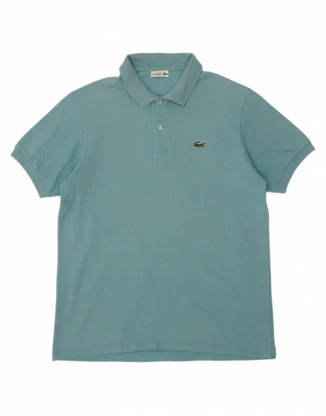 LACOSTE Mens Polo Shirt Size 5 Large Blue Cotton