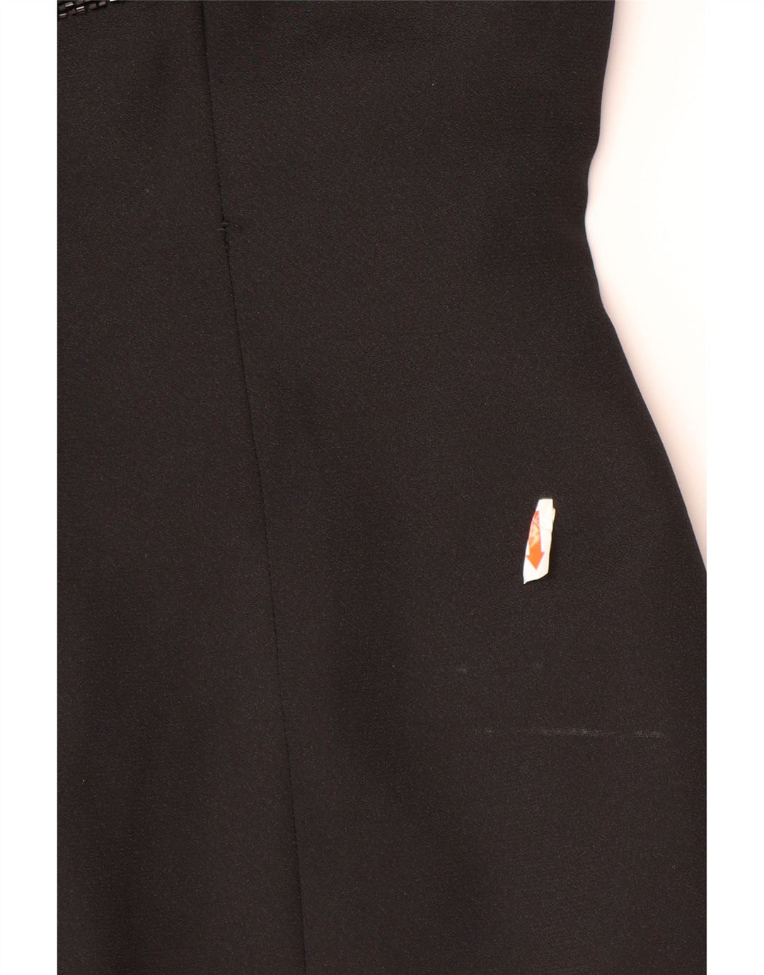 VINTAGE Womens Halter Dress UK 12 Medium Black