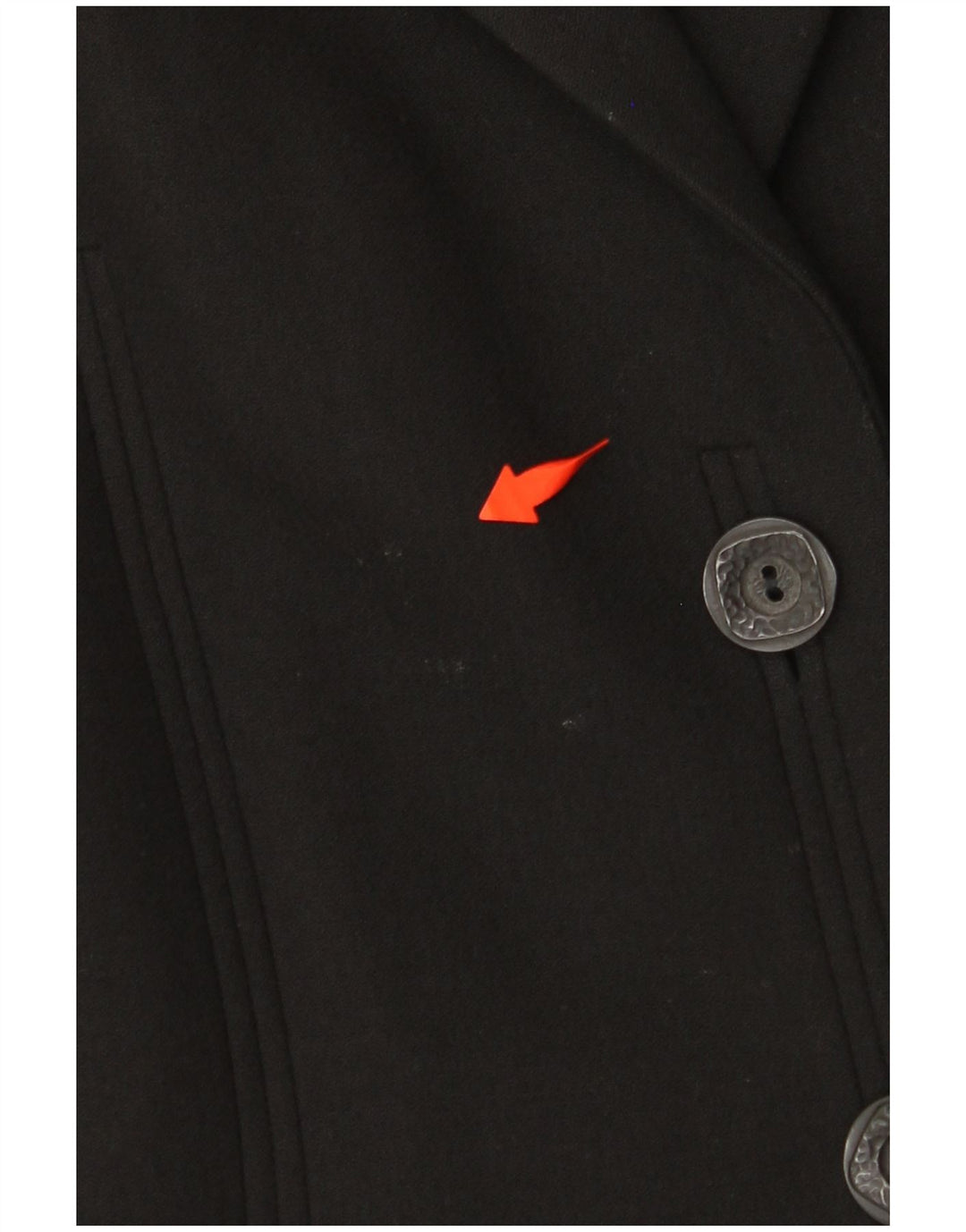 LES COPAINS Womens Overcoat UK 14 Medium Black Viscose