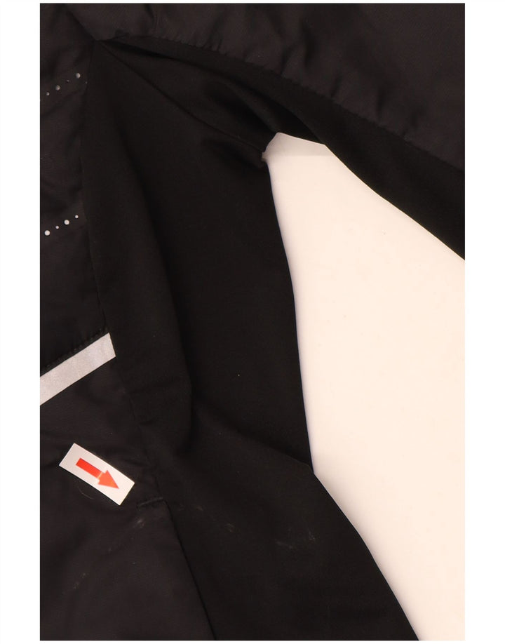 NIKE Womens Racer Jacket UK 12 Medium Black Polyester