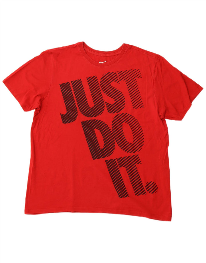NIKE Mens Athletic Cut Graphic T-Shirt Top XL Red