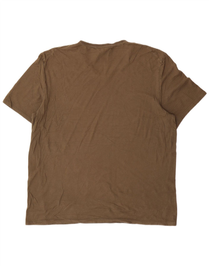 CALVIN KLEIN Mens T-Shirt Top XL Khaki