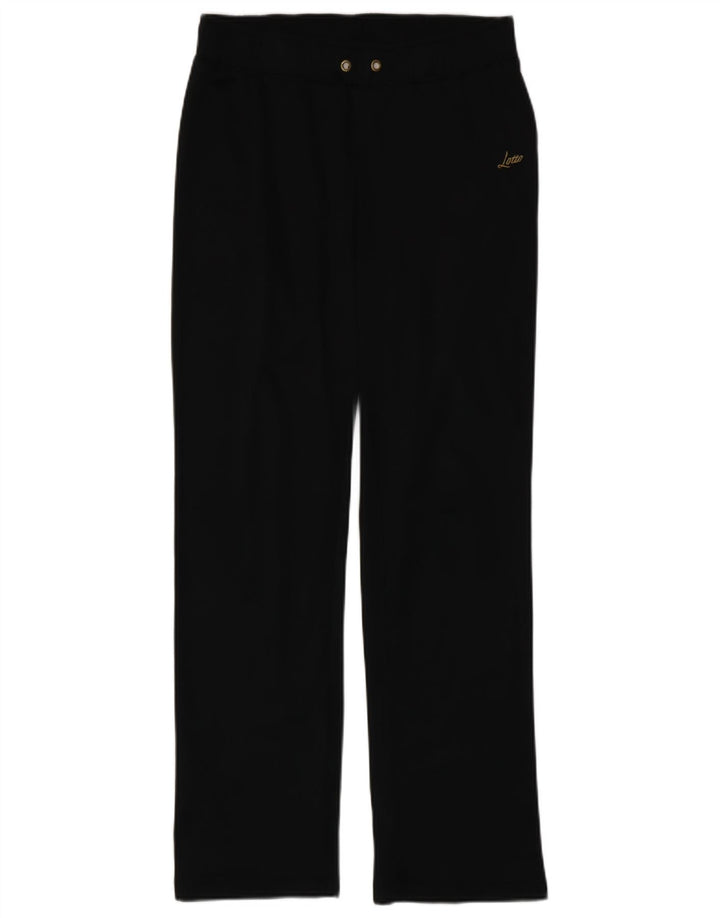 LOTTO Womens Tracksuit Trousers UK 14 Large  Black Polyester