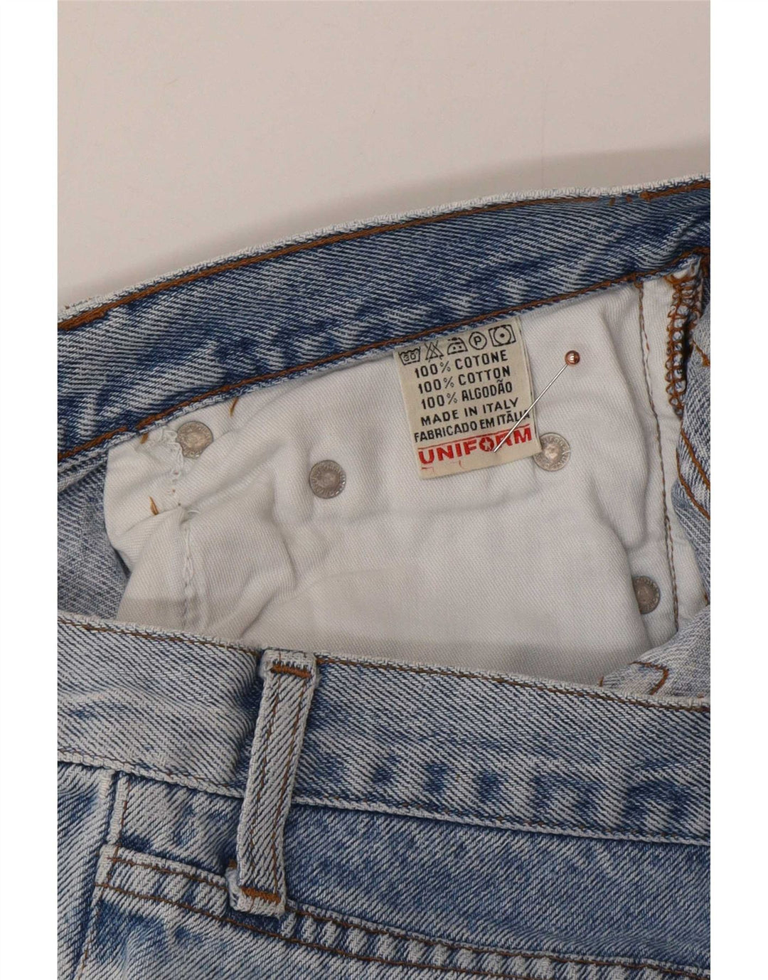 Uniform Mens Straight Jeans W31 L30 Blue Cotton