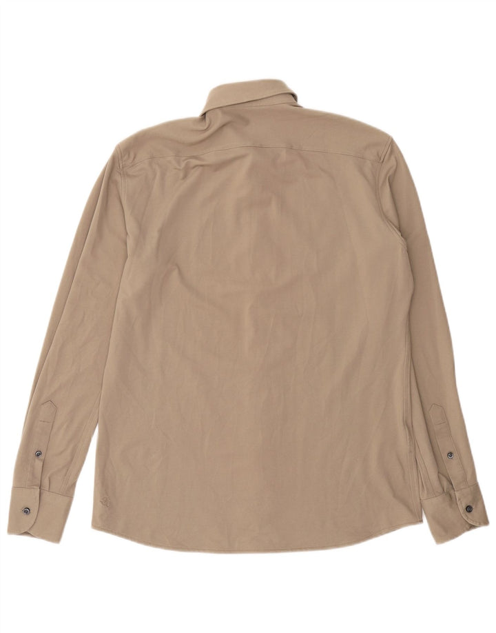 Boggi Mens Shirt Medium Grey Cotton