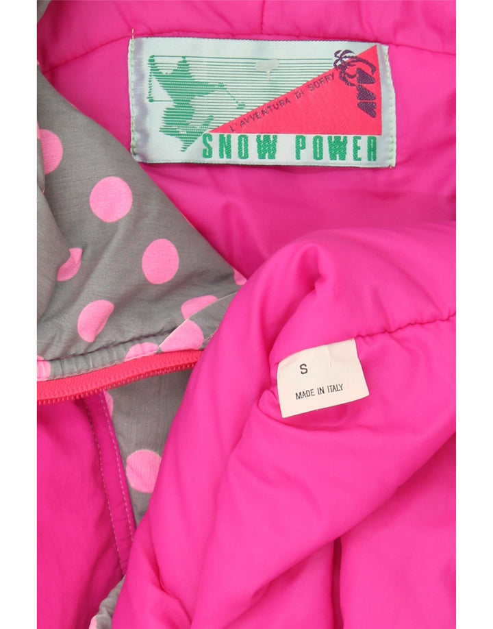 VINTAGE Womens Anorak Jacket UK 10 Small Pink Colourblock Polyamide Vintage Vintage and Second-Hand Vintage from Messina Hembry 