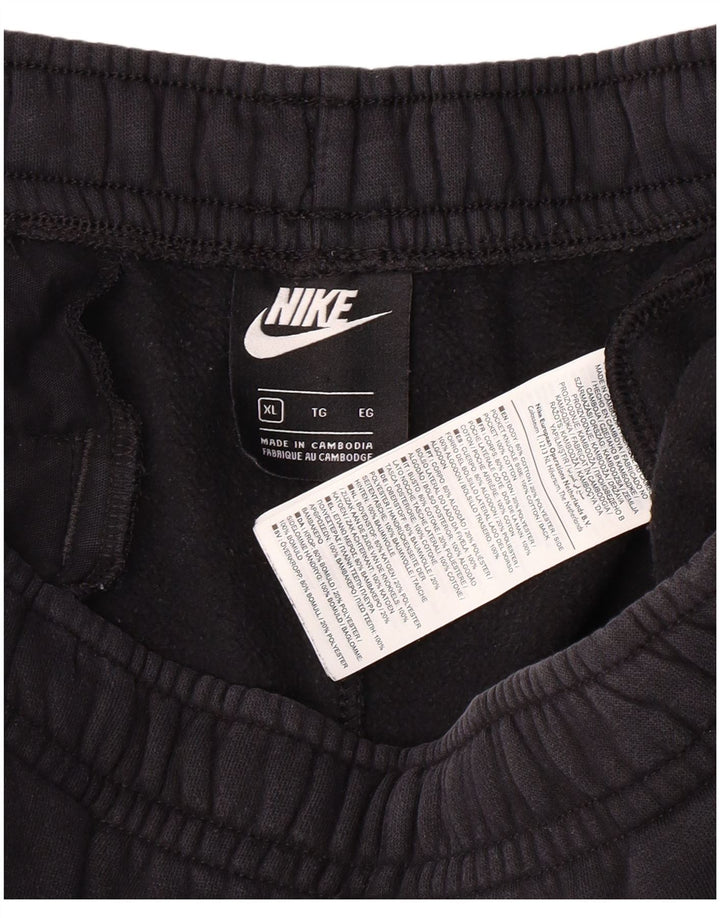 NIKE Mens Tracksuit Trousers Joggers XL Black Cotton