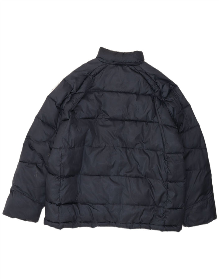 ADIDAS Mens Padded Jacket UK 42 XL Navy Blue Polyester