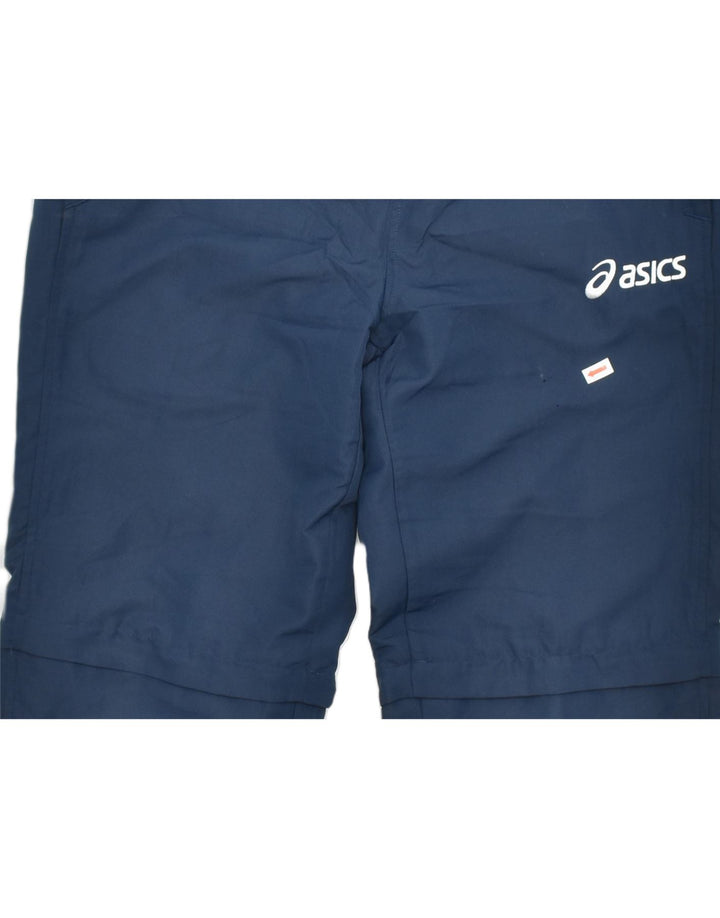 ASICS Womens Tracksuit Trousers Medium Navy Blue Polyester Sports | Vintage | Thrift | Second-Hand | Used Clothing | Messina Hembry 
