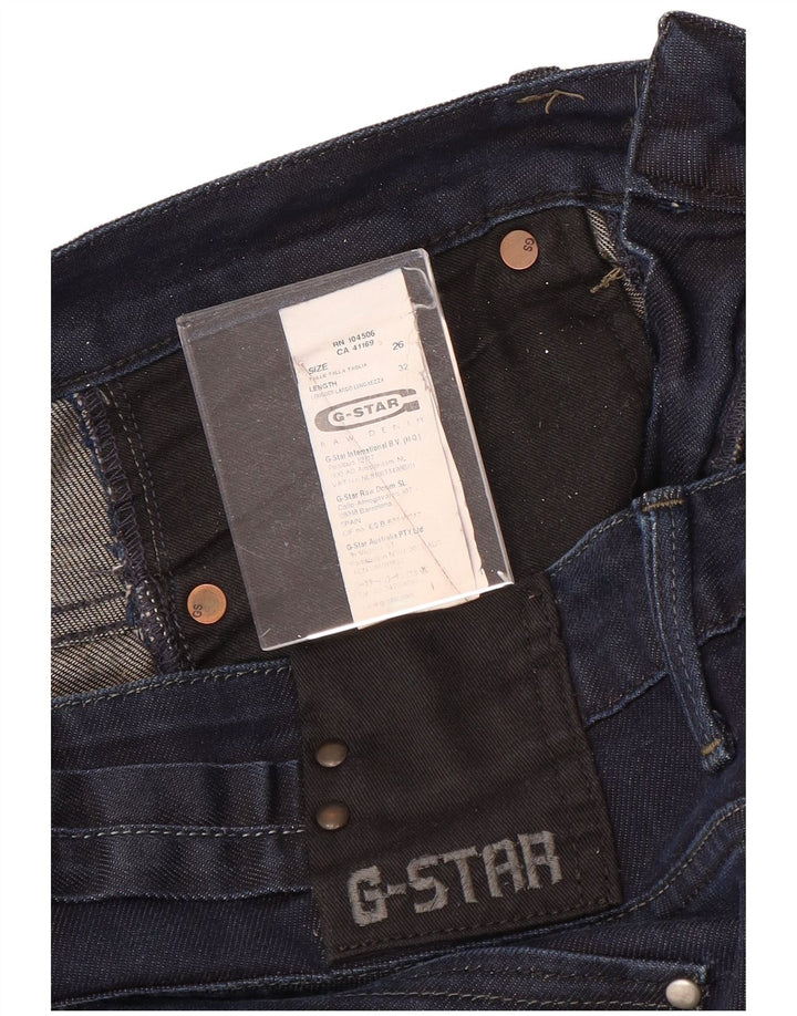 G-STAR Womens Skinny Jeans W26 L32 Navy Blue Cotton