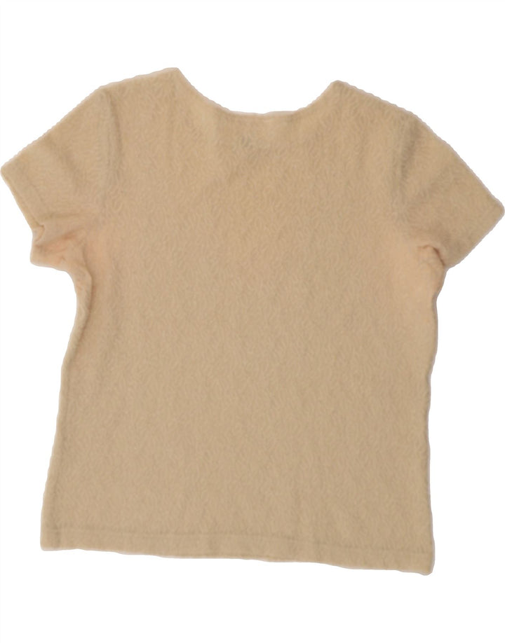 TALBOTS Womens Blouse Top UK 16 Large Beige Nylon Vintage Talbots and Second-Hand Talbots from Messina Hembry 