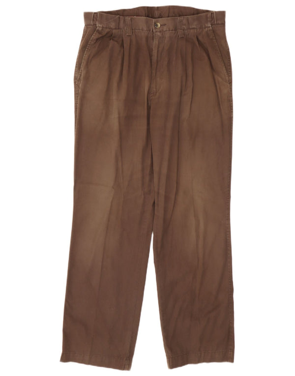 Marks & Spencer Womens Blue Harbour Pegged Chino Trousers W34 L30 Brown