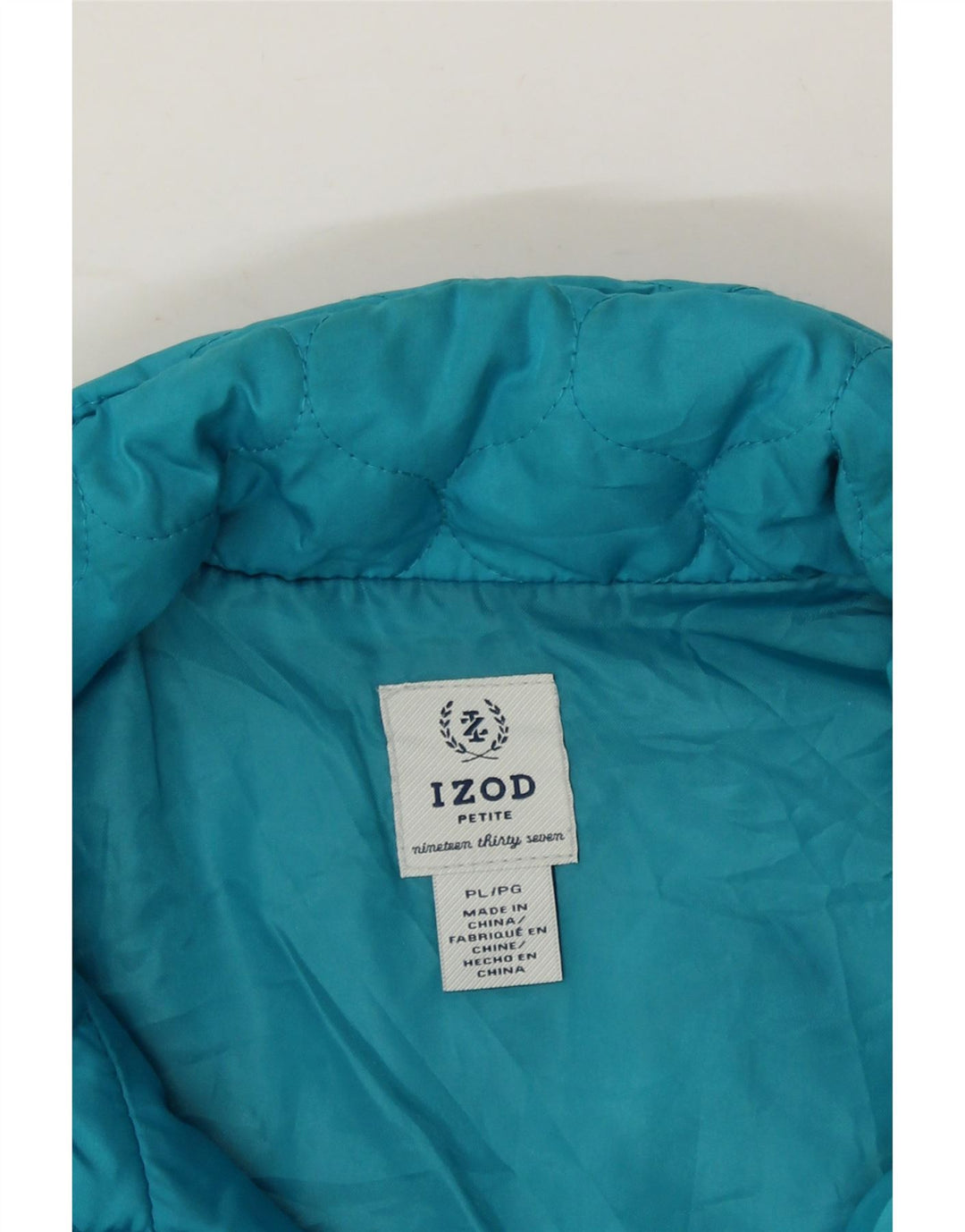 IZOD Womens Petite Quilted Gilet UK 16 Large Blue Polyester Vintage Izod and Second-Hand Izod from Messina Hembry 
