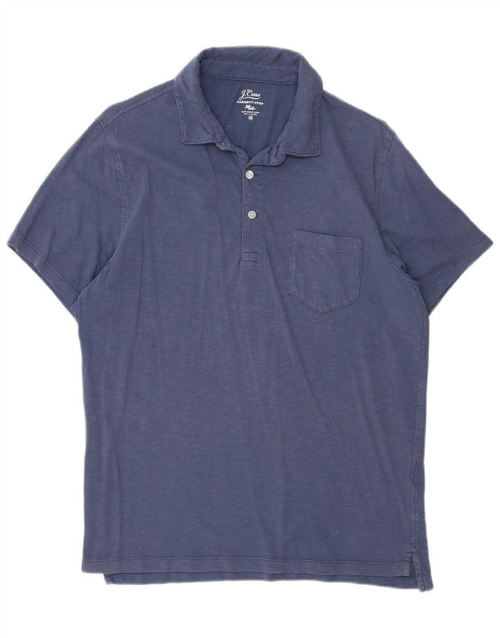 J. CREW Mens Garment Dyed Polo Shirt Medium Navy Blue Cotton