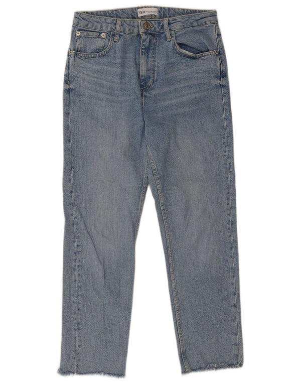 Zara Womens Straight Jeans EU 40 Medium W30 L26 Blue Cotton
