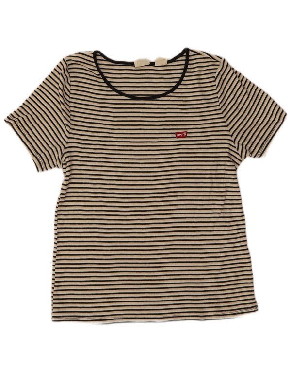 Levi's Womens T-Shirt Top UK 18 XL Multicoloured Striped
