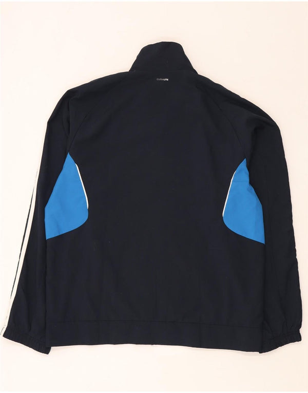 Adidas Mens Climalite Tracksuit Top Jacket Large Navy Blue Colourblock