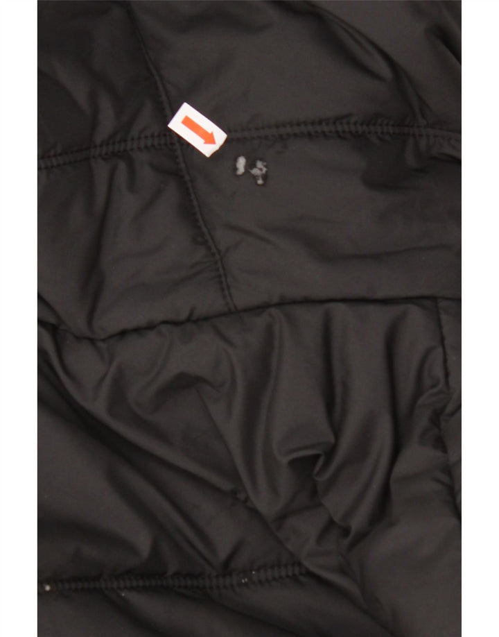 JACK WOLFSKIN Mens Hooded Padded Jacket UK 40 Medium Black Polyester