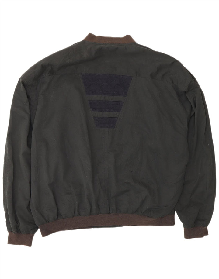 C.C.CONCORD  Mens Bomber Jacket UK 44 2XL Black Colourblock Polyester