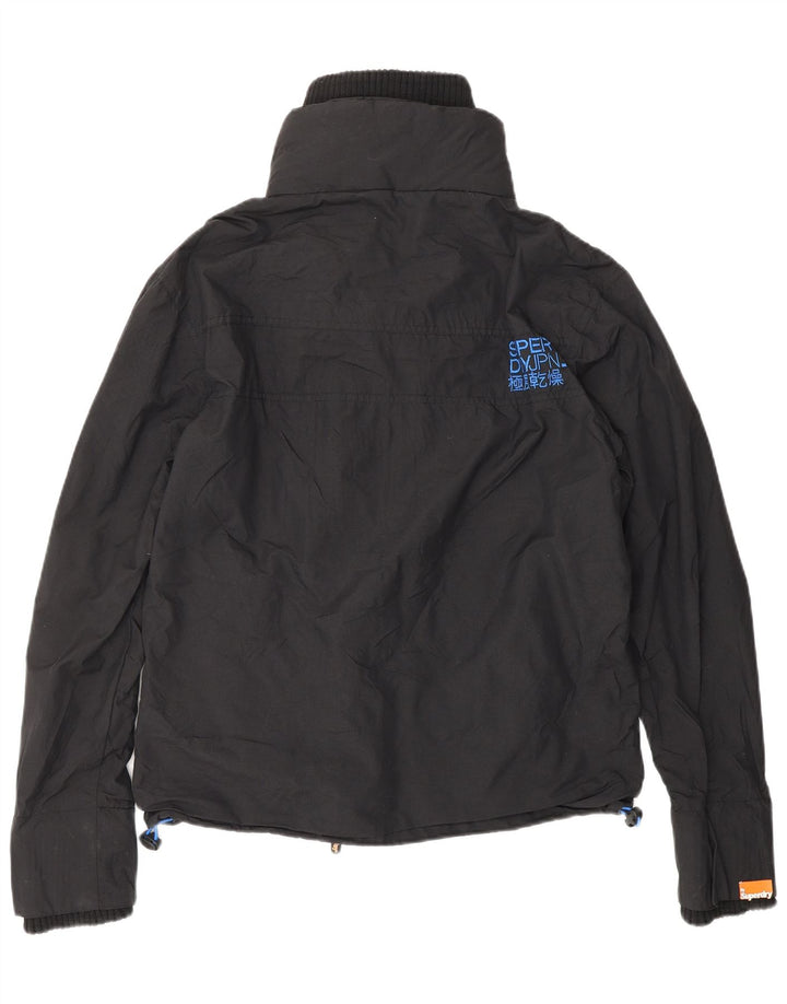 SUPERDRY Womens The Windcheater Windbreaker Jacket UK 14 Medium Black