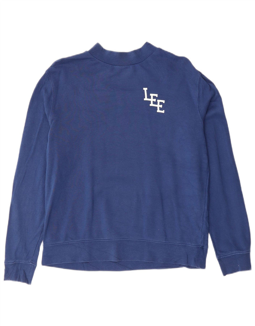 Lee Womens Regular Fit Sweatshirt Jumper UK 10 Small Navy Blue Cotton