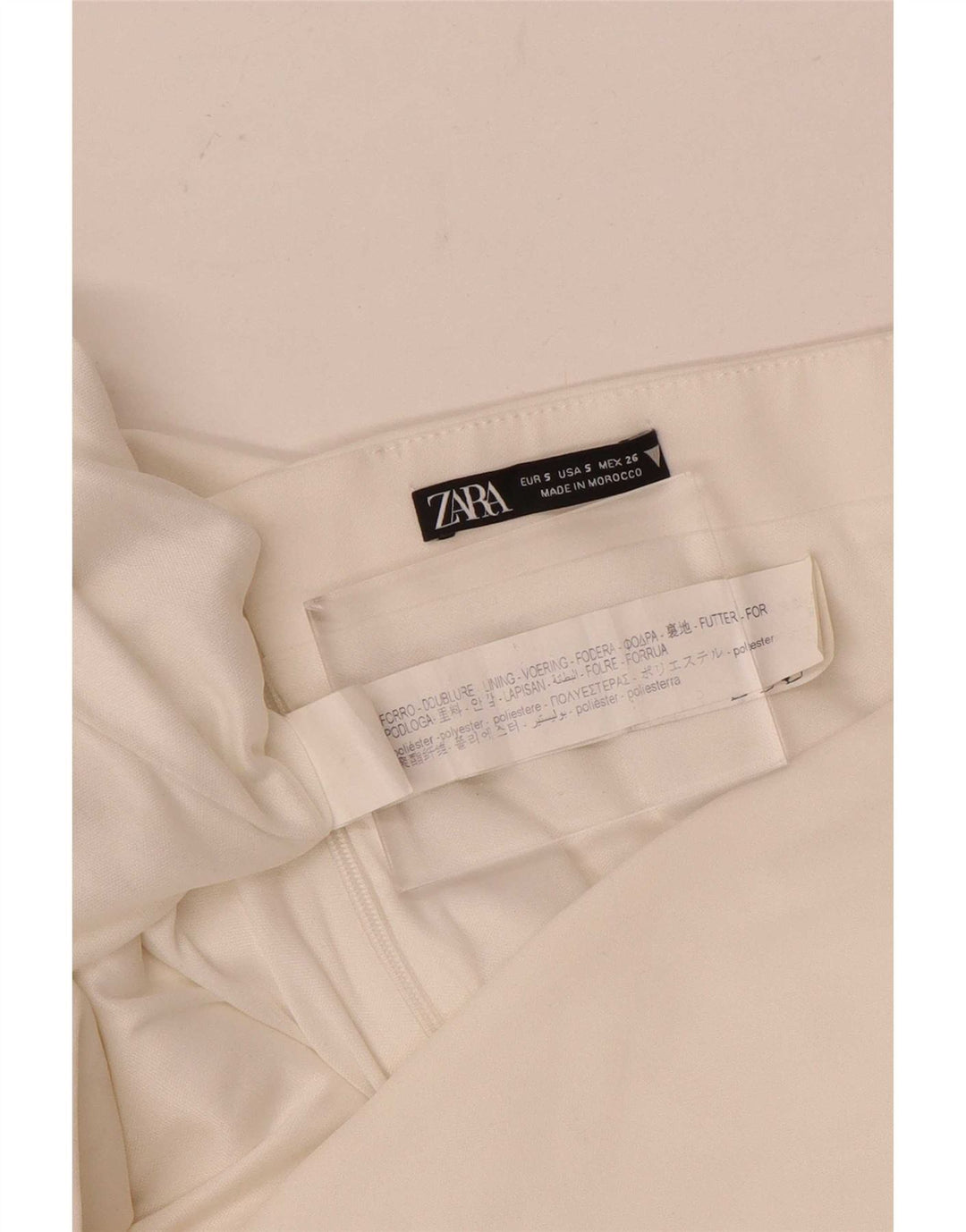 Zara Womens Strapless Dress UK 8 Small White Polyester