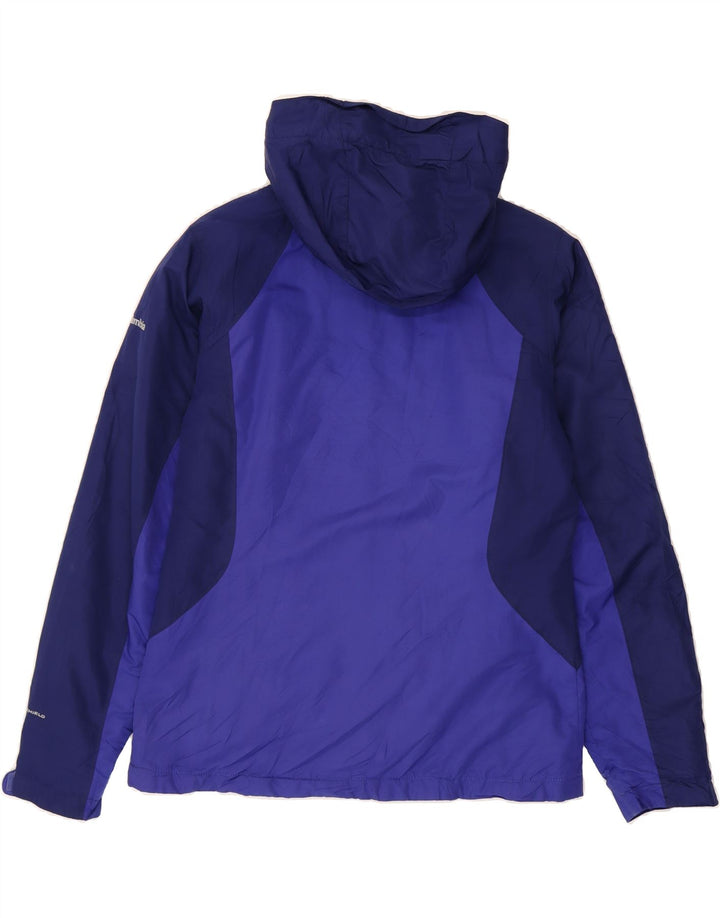 COLUMBIA Womens Omni-Shield Windbreaker Jacket UK 14 Medium Blue Vintage Columbia and Second-Hand Columbia from Messina Hembry 