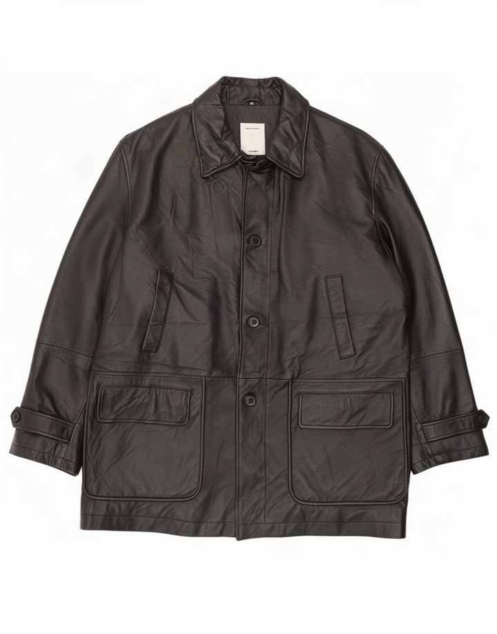 Conbipel Mens Leather Jacket IT 54 XL Black