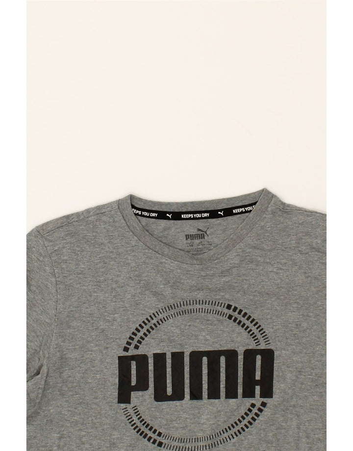 PUMA Boys Graphic T-Shirt Top 13-14 Years  Grey Vintage Puma and Second-Hand Puma from Messina Hembry 