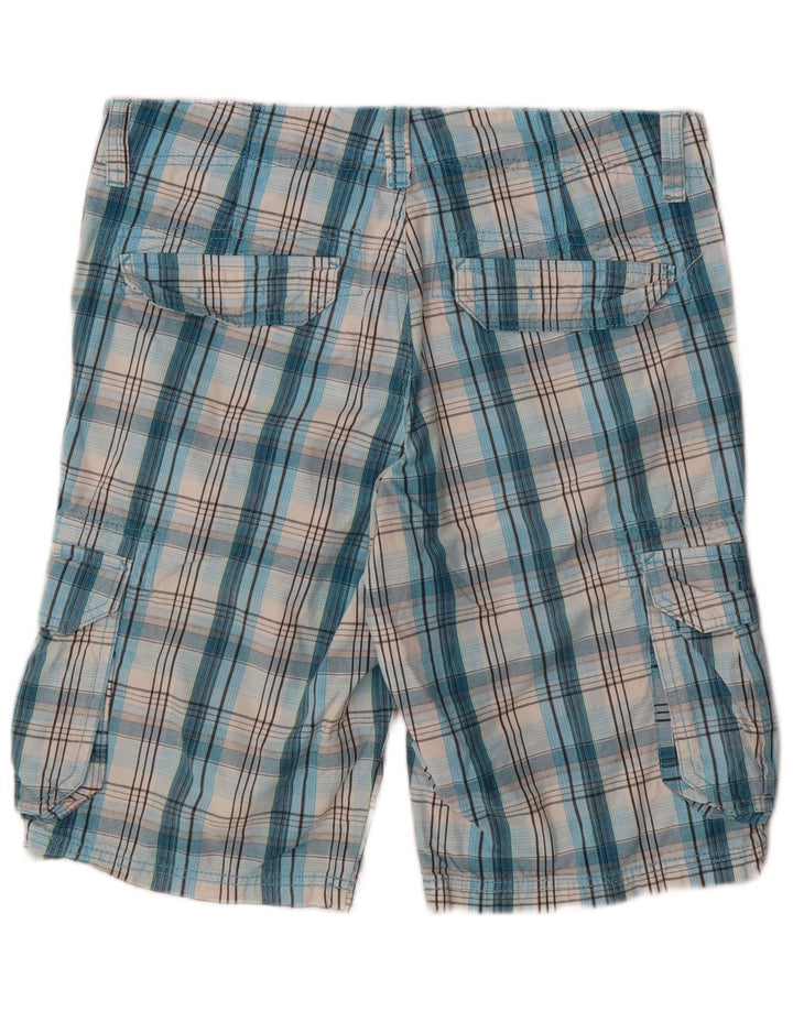 EDC Mens Cargo Shorts W34 Large Blue Check