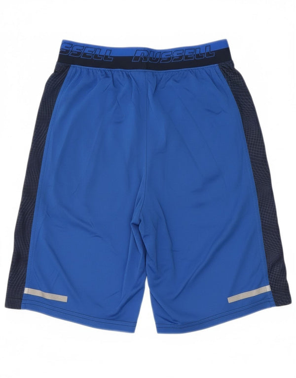 Russell Athletic Boys Sport Shorts 14-15 Years XL Blue Colourblock