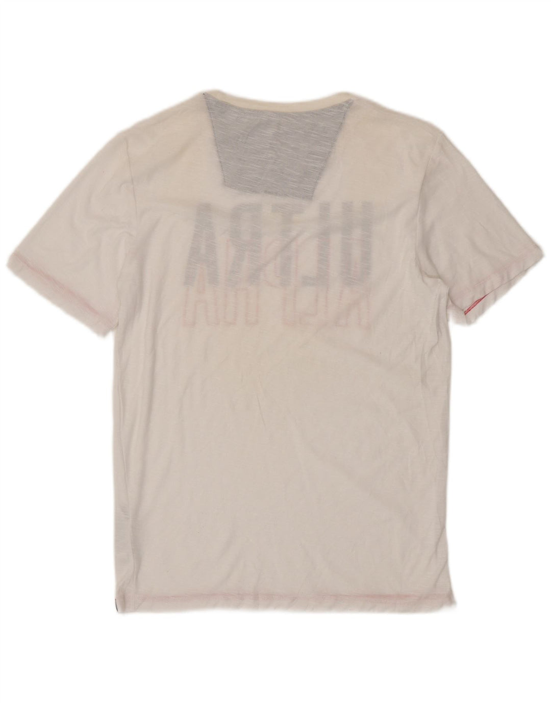 JACK & JONES Mens Graphic T-Shirt Top Large White Polyester