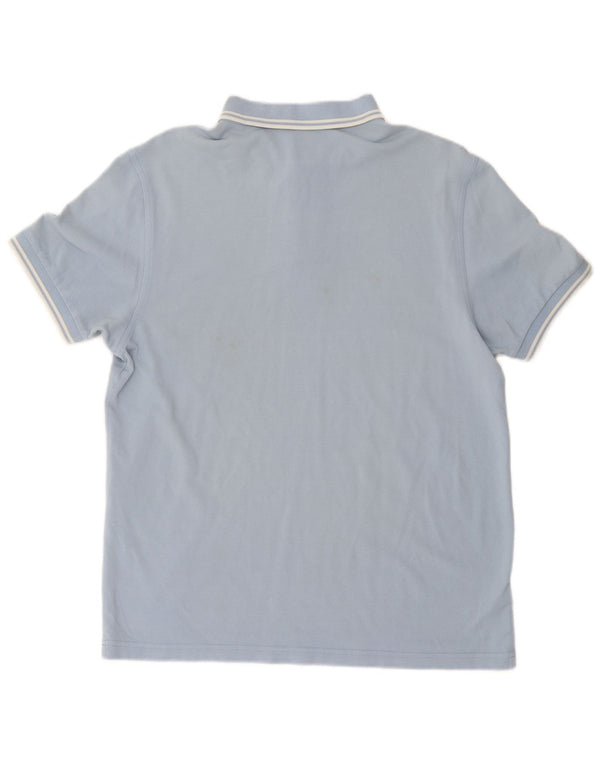 Fred Perry Mens Polo Shirt Large Blue Cotton
