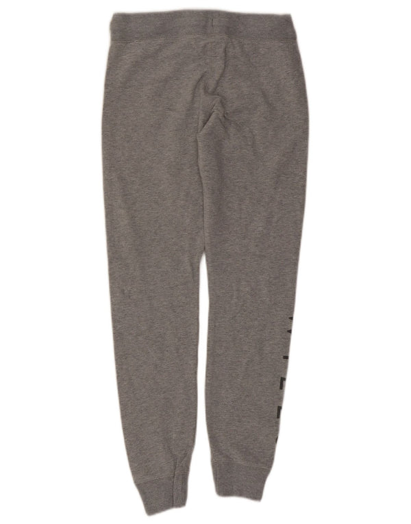 Jack Wills Womens Graphic Tracksuit Trousers Joggers UK 6 XS Grey Cotton
