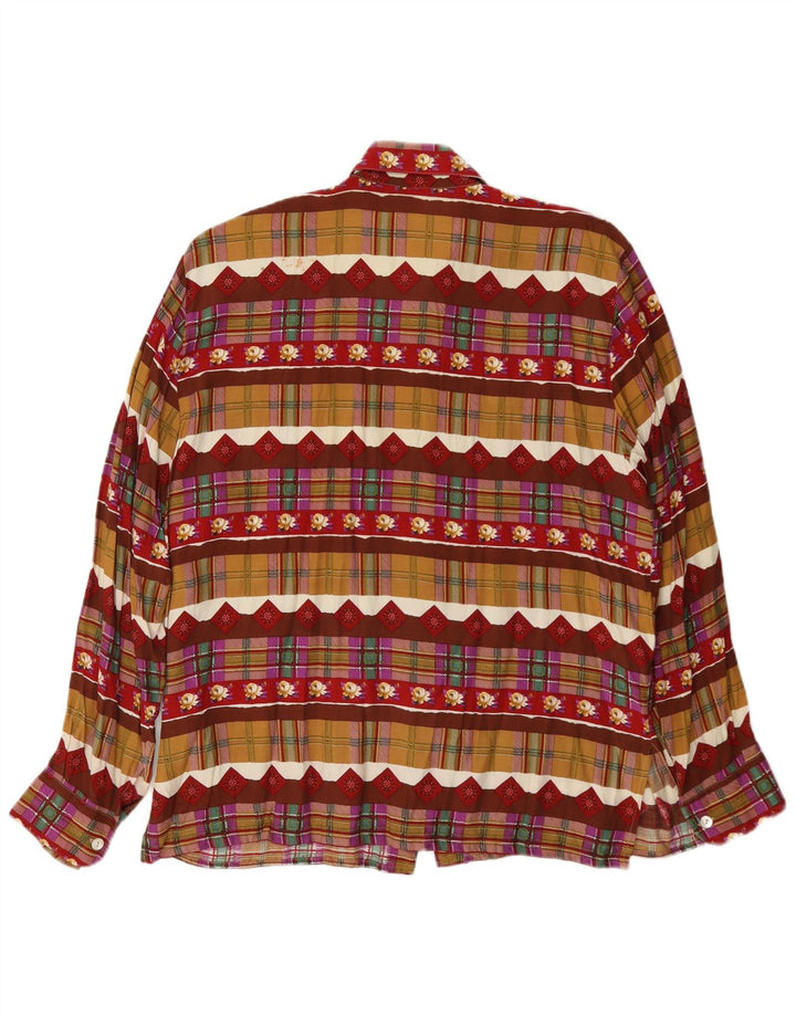 Vintage Womens Shirt IT 46 Large Multicoloured Geometric