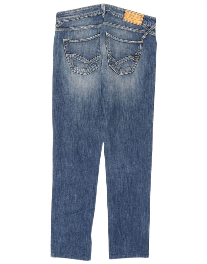 Gas Mens Slim Jeans W32 L30 Blue Cotton