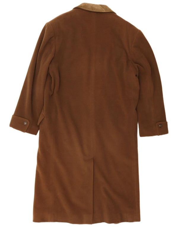 Byblos Mens Double Breasted Coat IT 52 XL Brown Wool