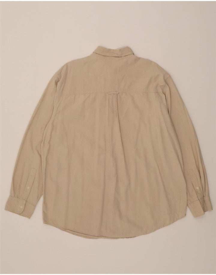 CHAPS Mens Big & Tall Shirt XL Beige Cotton Vintage Chaps and Second-Hand Chaps from Messina Hembry 